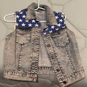 Denim Vest with 🇺🇸